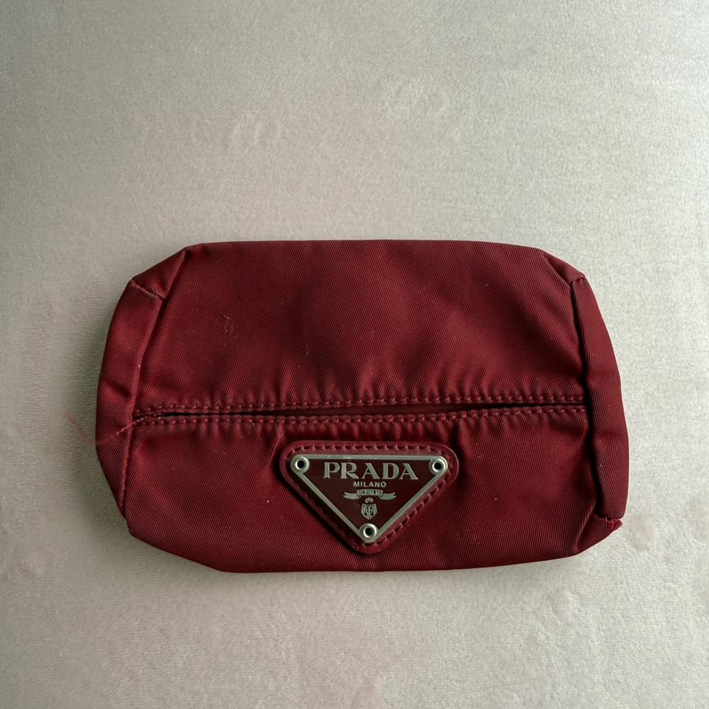 Prada Red Mini Nylon Pouch